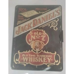 Jack Daniels Old No 7 Whiskey VNTG Tin Embossed Box Green Hudson Scott